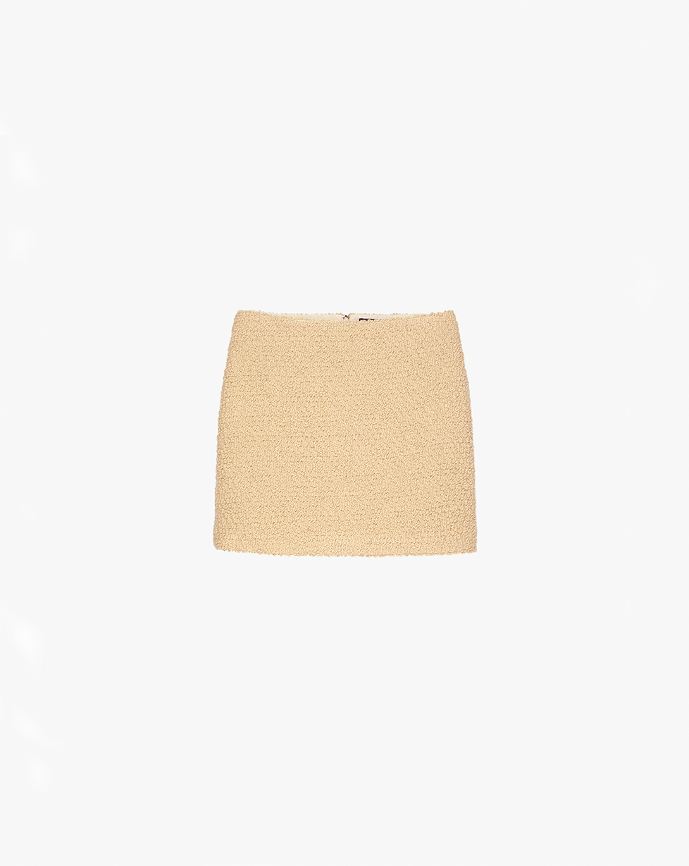 bunny faux astrakhan tower mini skirt
