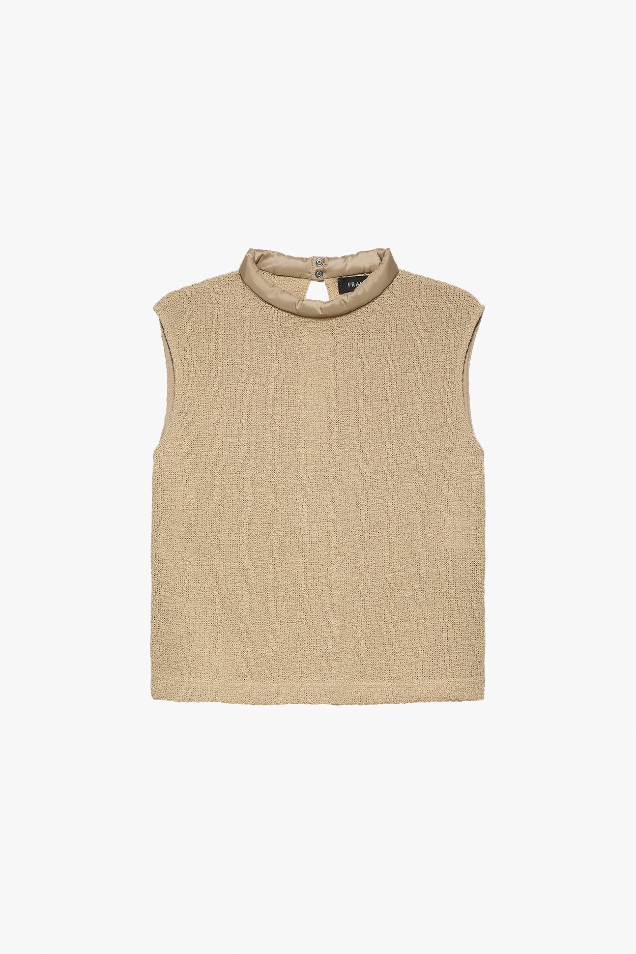 como sleeveless knitted jersey tower top