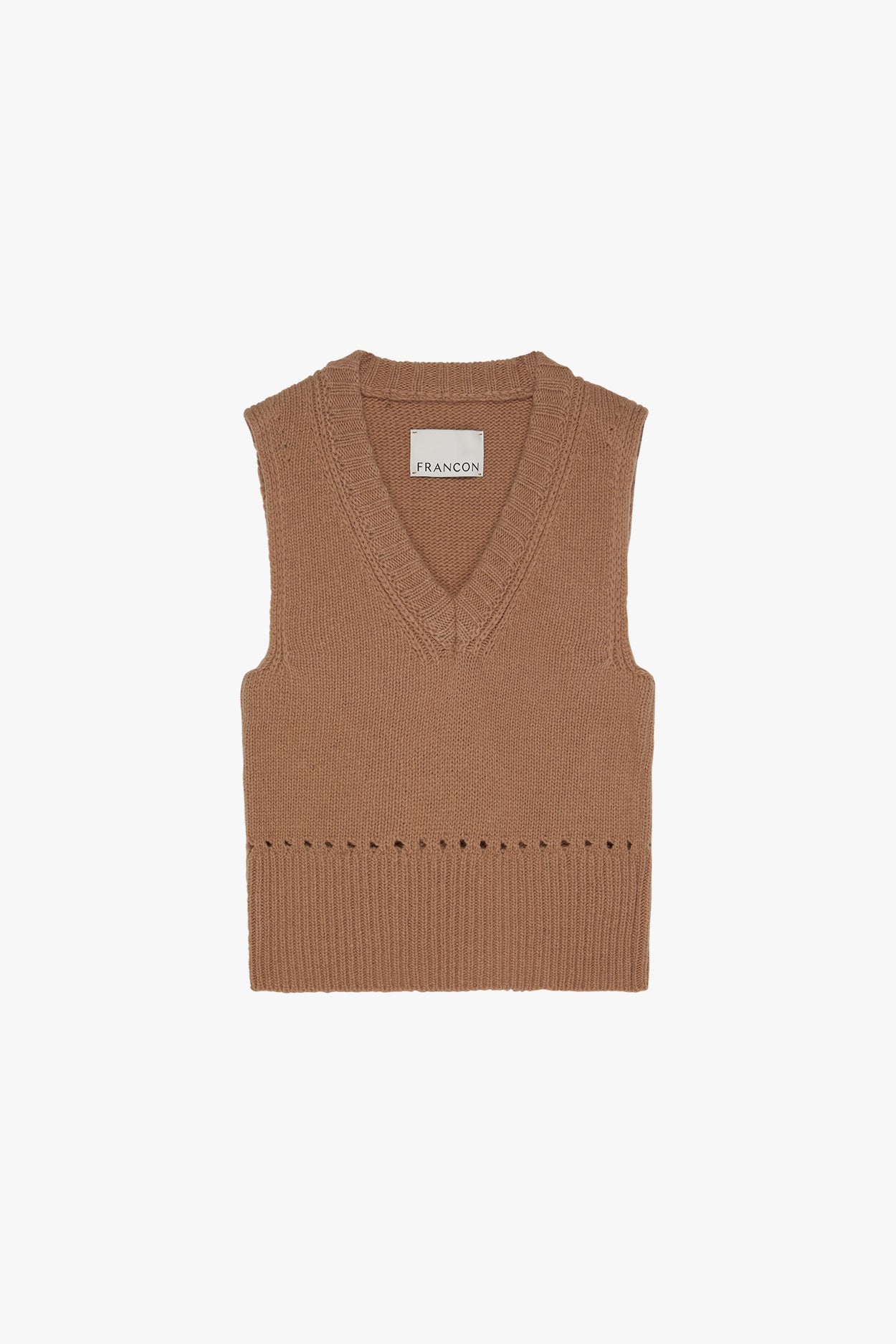 ana wool sleeveless cabin vest